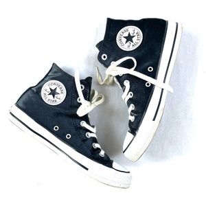 Converse All Star Black Velvet High Top Sneakers